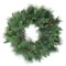 Northlight Pre-Lit White Valley Pine Artificial Pinecone Christmas Wreath - 24" - Clear Lights